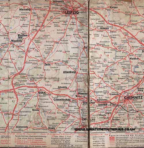 The map he used during his escape from the Germans.